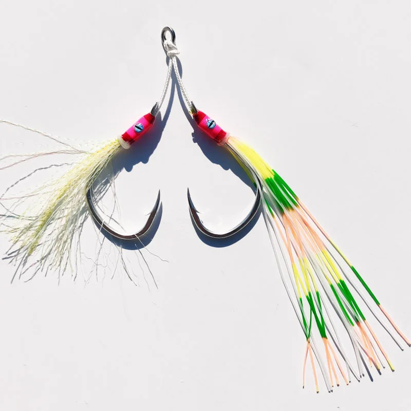 Ganchos de Asistencia con Skirt de Silicona – Juego para Jigging - imagen 5