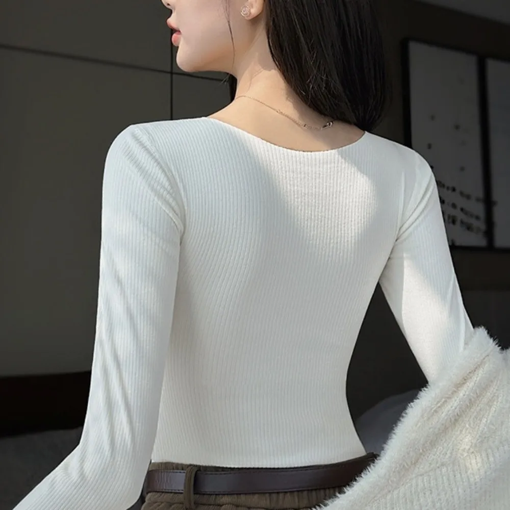 

with Chest Pad Women Thermal Underwear Lace Solid Color Warm Long Tops Pants Set Soft Comfortable Slimming Underwear Underwear