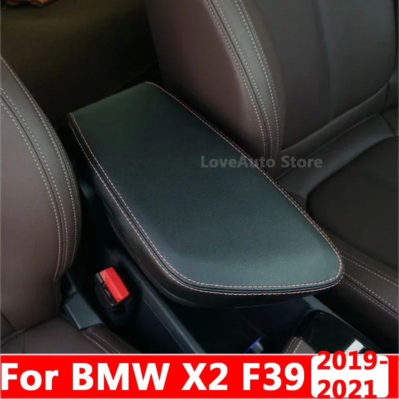 

Car PU Leather Armrest Box Leather Cover Foreskin Central Armrest Storage Box for BMW X2 F39 2021 2020 2019 Accessories