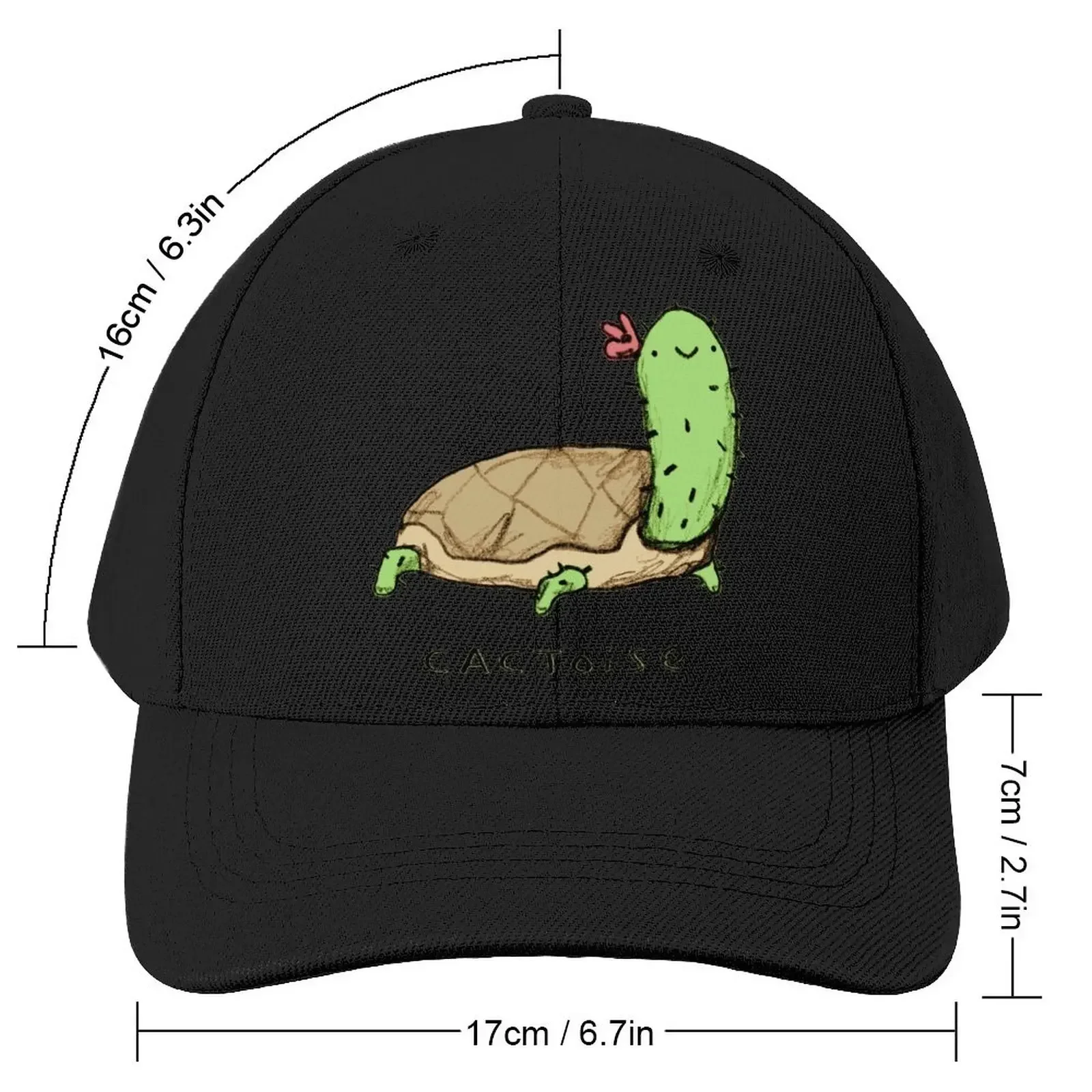 Cactoise Cactus Printed Baseball Cap Cactus Tortoise Succulent Sun-Proof Female Hip Hop Hats Custom Fishing Baseball Caps Gift