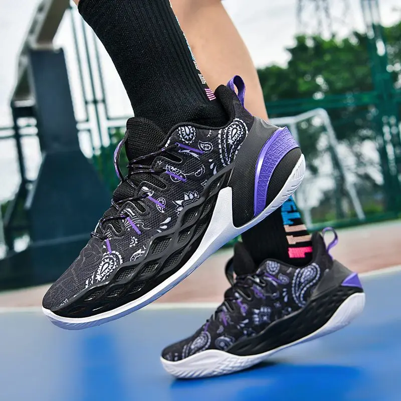 

Professional Basketball Trainers Designer High Ankle Sneakers Basketball Shoes Boys' Slip Resistant Sneakers