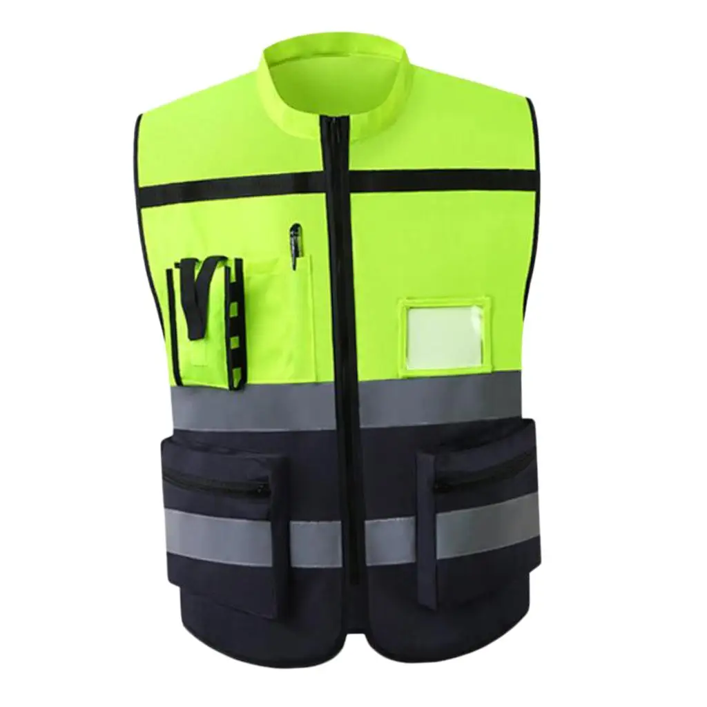 

High Visibility Vest Lightweight Breathable Reflective Jacket for Motorcyclists and Night Walking Security Personnel