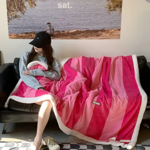 레트로 꽃 벨벳 담요 킹 사이즈 소파 담요 & 소파에 대한 따뜻한 겨울 담요를 던져 마이크로 화이버 침구 비치 타월 던지기 16_하트알리 스트라이프 더블 레이어 따뜻한 스로우 담요-부드럽고 리버시블, 기계 세탁 가능, 소파 및 침대용 아늑한 양털, 사계절