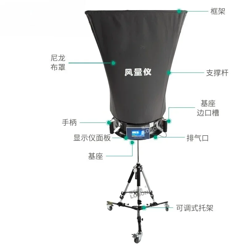 Touch  measuring instrument, LCD digital wind measuring instrument FL-1 type air volume cover trend flow detector