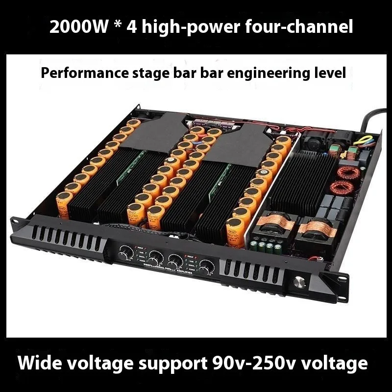 Class D 4 Channels 1U Digital Power Amplifiers 10000 Watt With PFC Professional Audio Amplifier for Subwoofer Line Array Speaker