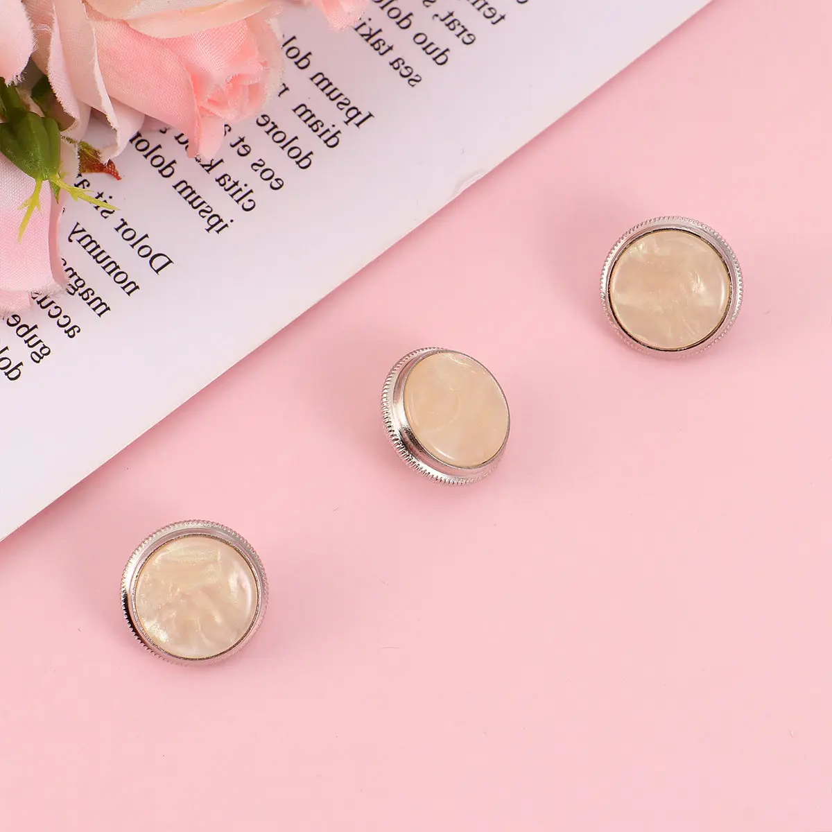 3Pcs Piston Button Snap Trumpet Buckle Short Cover Abalone Stone Musical Instrument Accessory Repair Parts Trumpet Buckle
