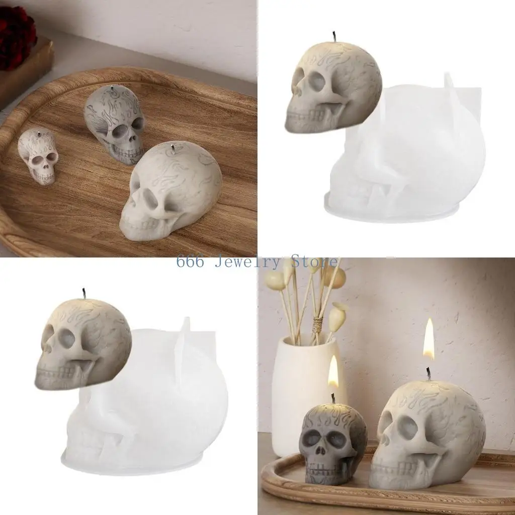 

F2TD Halloween Flom для изготовления ароматической черепа для мыла для мыла ручной формы ручной формы