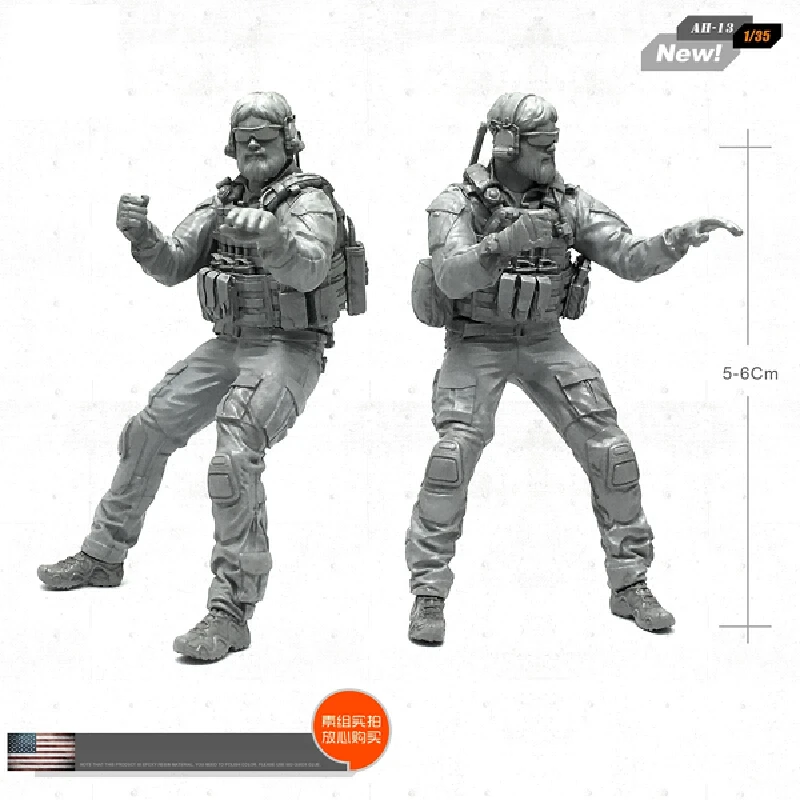 Figurine modèle en résine des Forces spéciales américaines Gk, Micro Miniature, modèle blanc imprimé en 3d, jouet, Kit non assemblé et non peint, 1/35