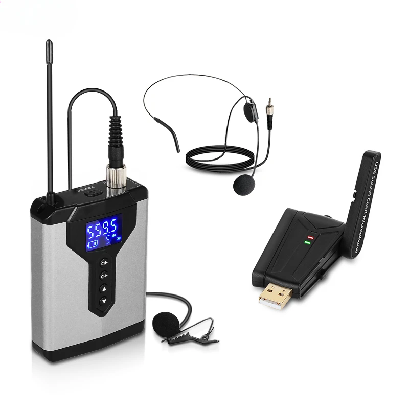 

QU6 USB wireless microphone collar clip microphone computer video conference online class recording noise reception