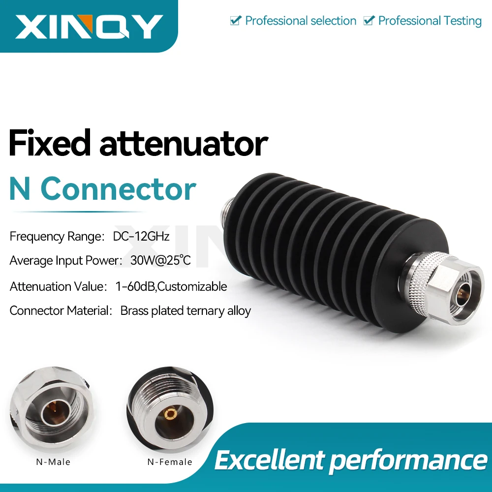 XINQY N-JL 30W 12GHz 50 Ohm N-Type Coaxial Matched Termination Load  Signal Dummy Load