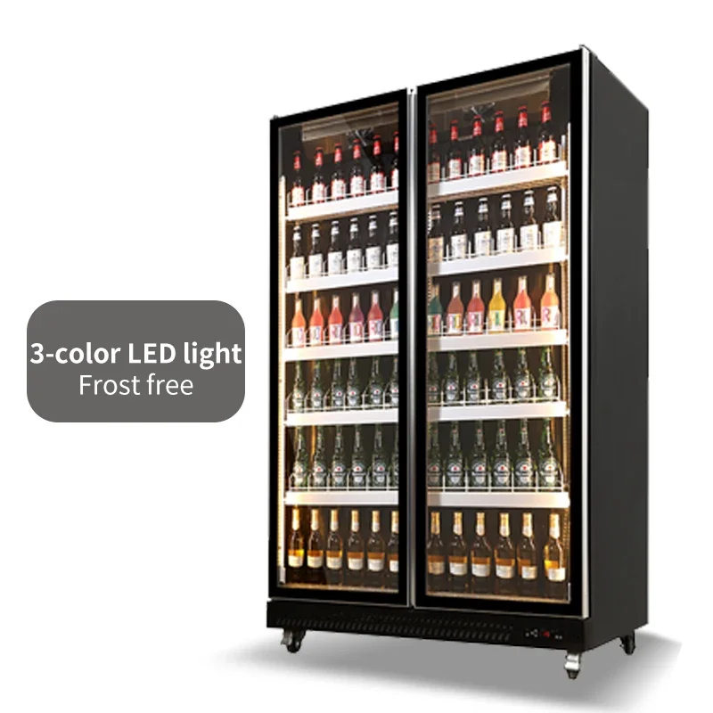 Commercial Vertical Drinks Refrigerator Fashion Beer Display Cooler for Supermarket/Bar/Club