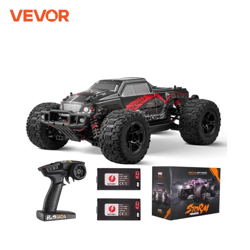 VEVOR 1:10 38KM/H 4WD RC Car All Terrain Off-Road with 2 Batteries Drift Monster Truck Children Toys for Kids Christmas Gifts