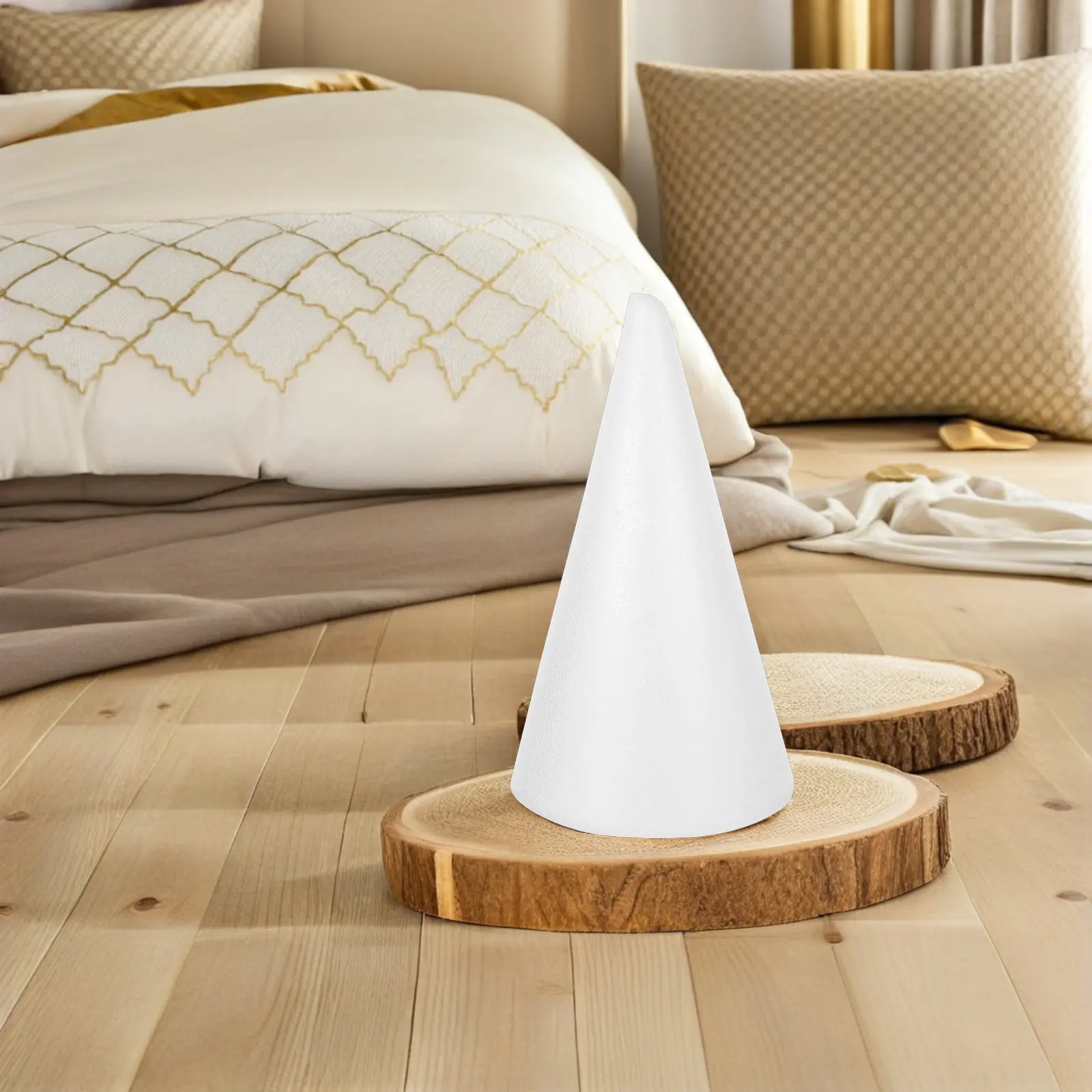 

Solid White Foam Craft Cones DIY Christmas Decorations Cake Stands Ornaments Flower Arrangements Cone