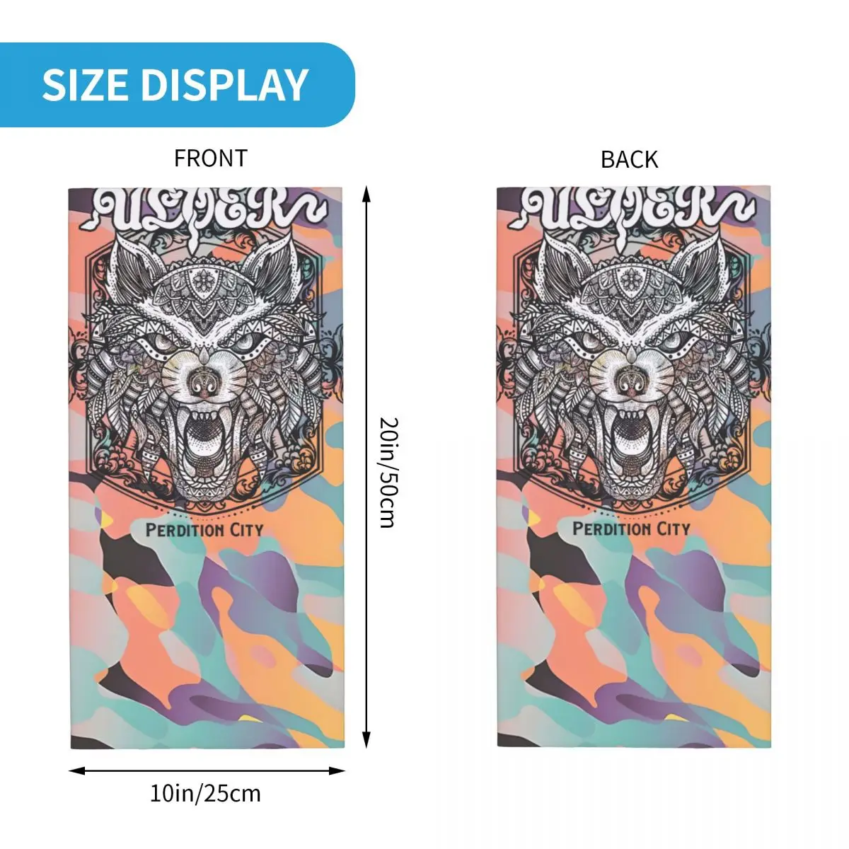 Hard Rock Bandana Neck Gaiter Printed Motor Motocross U-Ulver Face Mask Balaclava Cycling Unisex Adult Winter