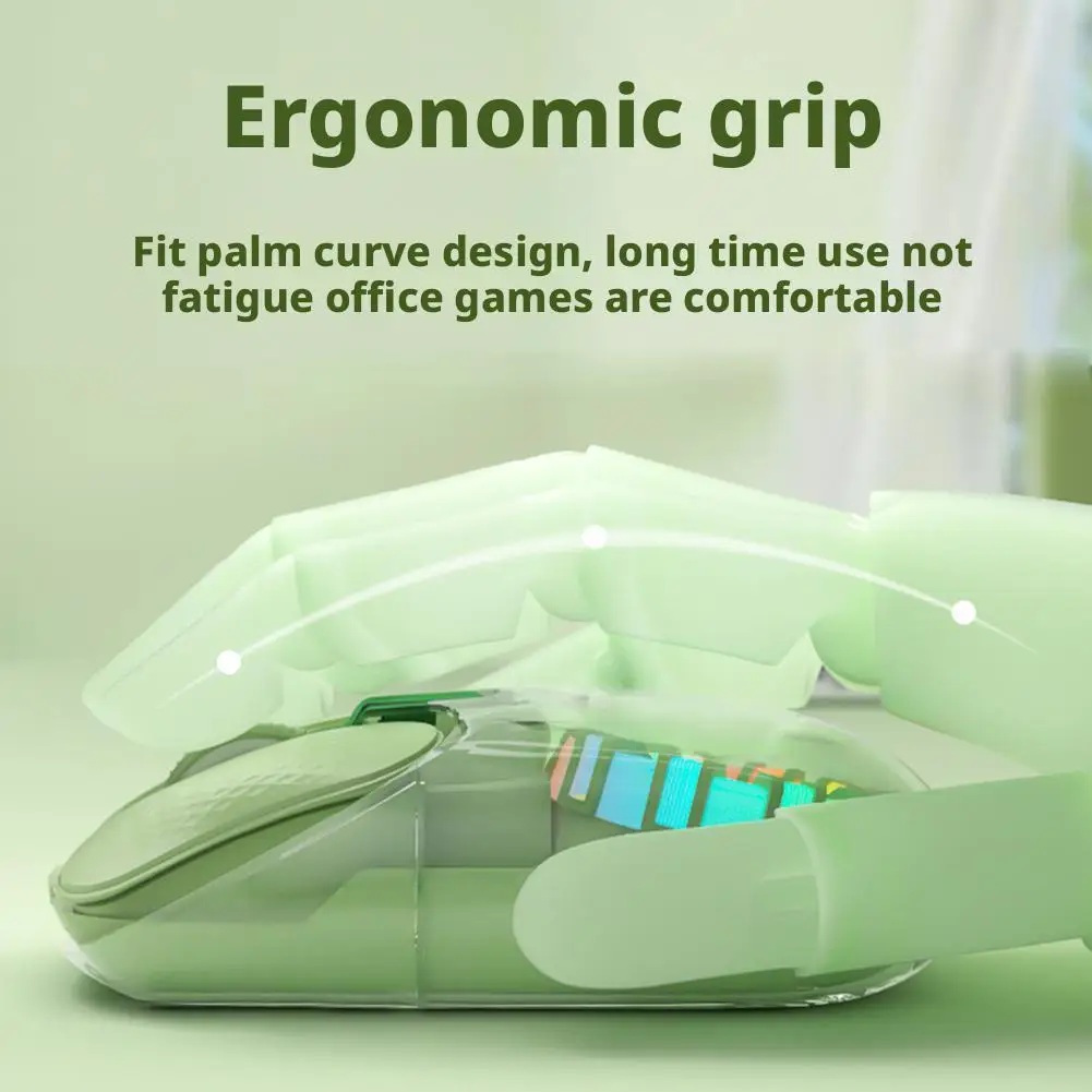 Bluetooth claro carregamento duplo-modo leve rgb ergonômico bluetooth mouse capa de sucção magnética escritório silencioso, mouse e-sports