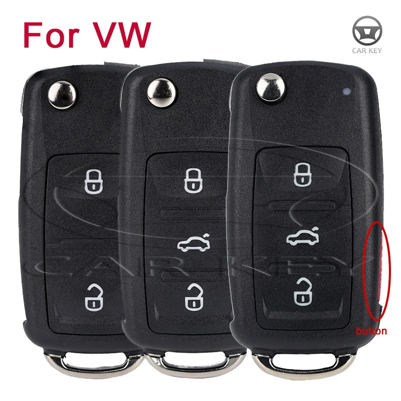 For VW Volkswagen Tiguan Passat CC Golf Mk6 SEAT Key Fob Shell Car Key for Skoda Octavia 5K0837202AD Car Folding Shell Case Fob