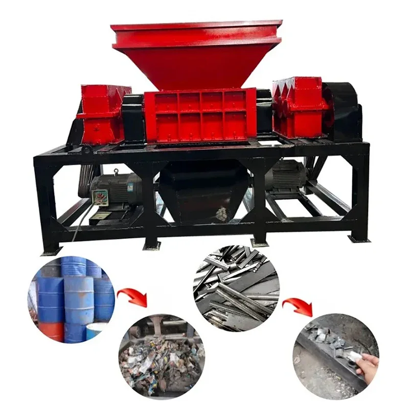 Hot Sale Waste Tyre Shredder Tire Crushing And Recycling Production Line Tire Metal Plastic Recycling Machine Full Automatic