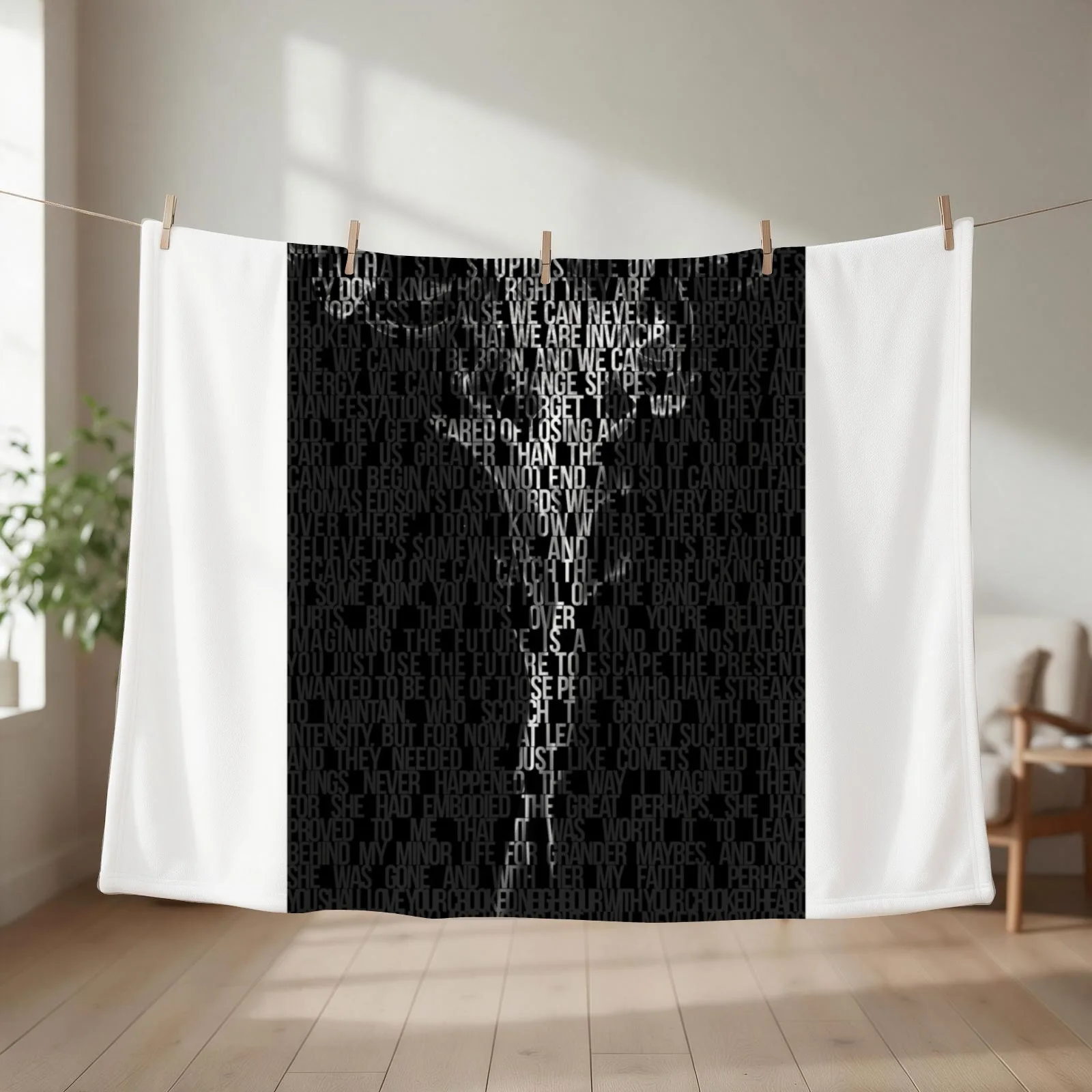 Looking For Alaska Typography Throw Blanket couch cozy soft plush fuzzy picnic outdoor blanket