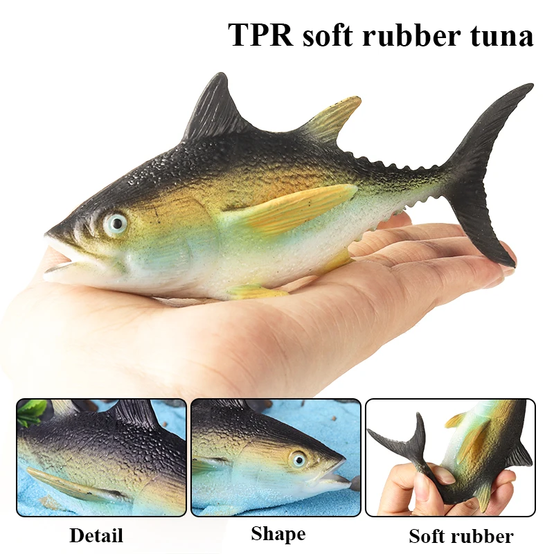 Oenux Meeresleben Tier Tintenfisch Krabbe Clownfisch Lionfish Seestern Hai Schmetterling Fisch Fliegender Fisch TPR Weiches Modell Spielzeug Kind Geschenk – Detail 17