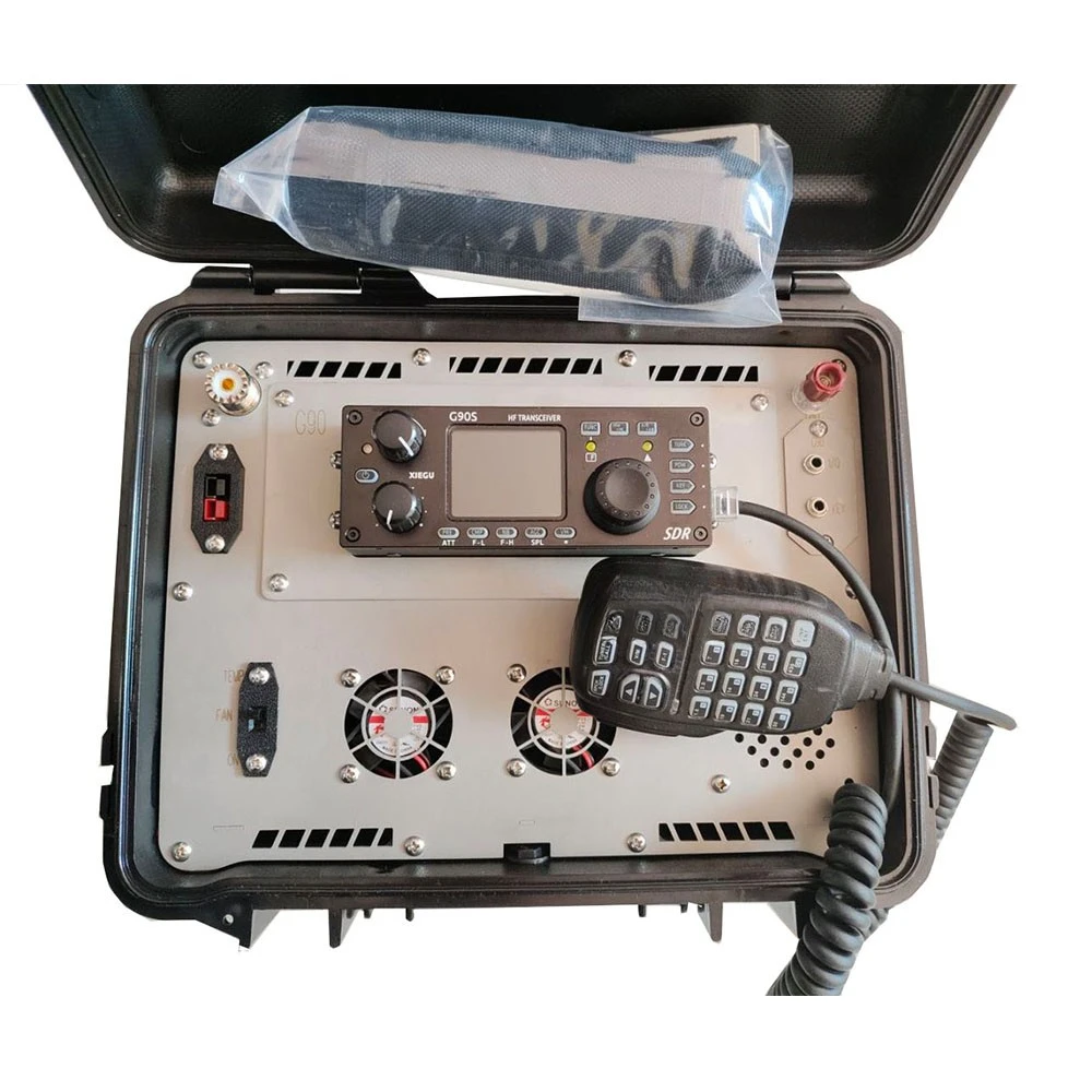 Short wave radio box outdoor survival waterproof box+metal panel Xiegu G90 FTM300DR FTM6000R