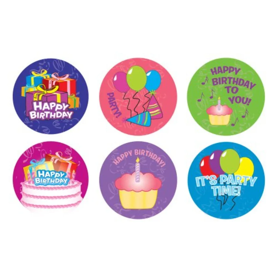 

Happy Birthday Roll Sticker for Party Decoration Vinyl Material Rainbow Colors Waterproof and Tear-Resistant