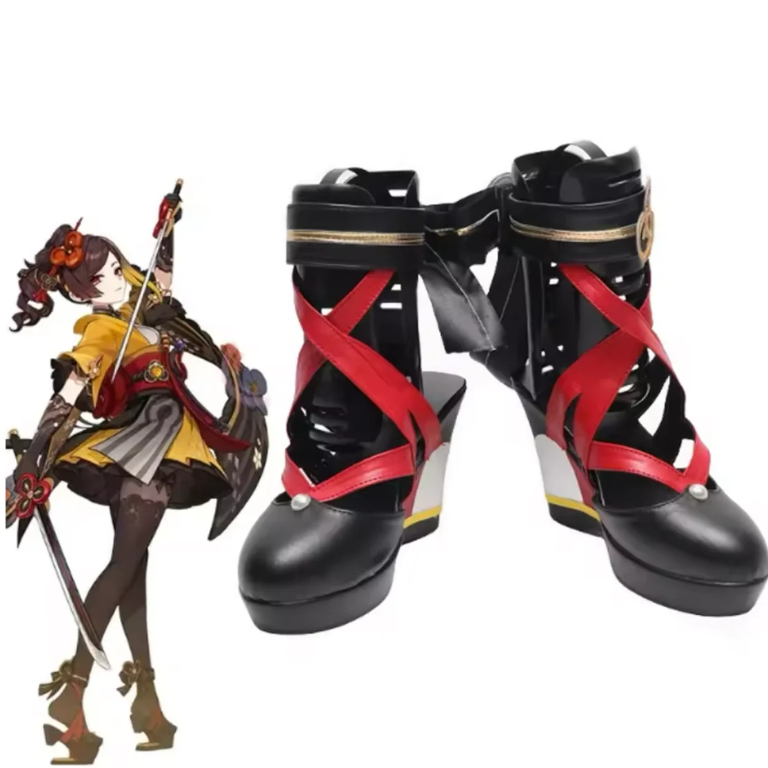 

Обувь для косплея Chiori Genshin Impact, аниме, костюмы для Хэллоуина, обувь для маскарада, женская игра