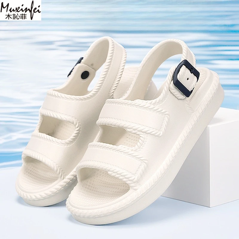 

Women's Summer Sandals New Flat Sandals Plus Size Casual Shoes for Outdoor Wear Single Shoes Stream Tracing Shoes 36-43