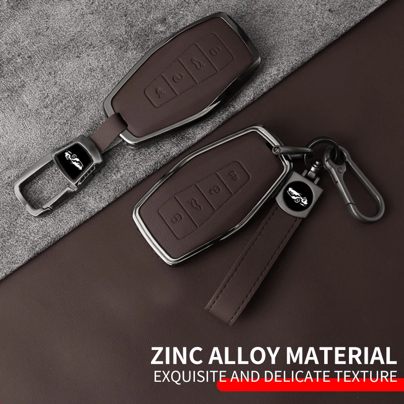 Zinc Alloy Car Key Case Cover Shell Protect for Geely Coolray X6 Geometry C Emgrand Global Kulrey Hawk GX7 Okavango Accessories