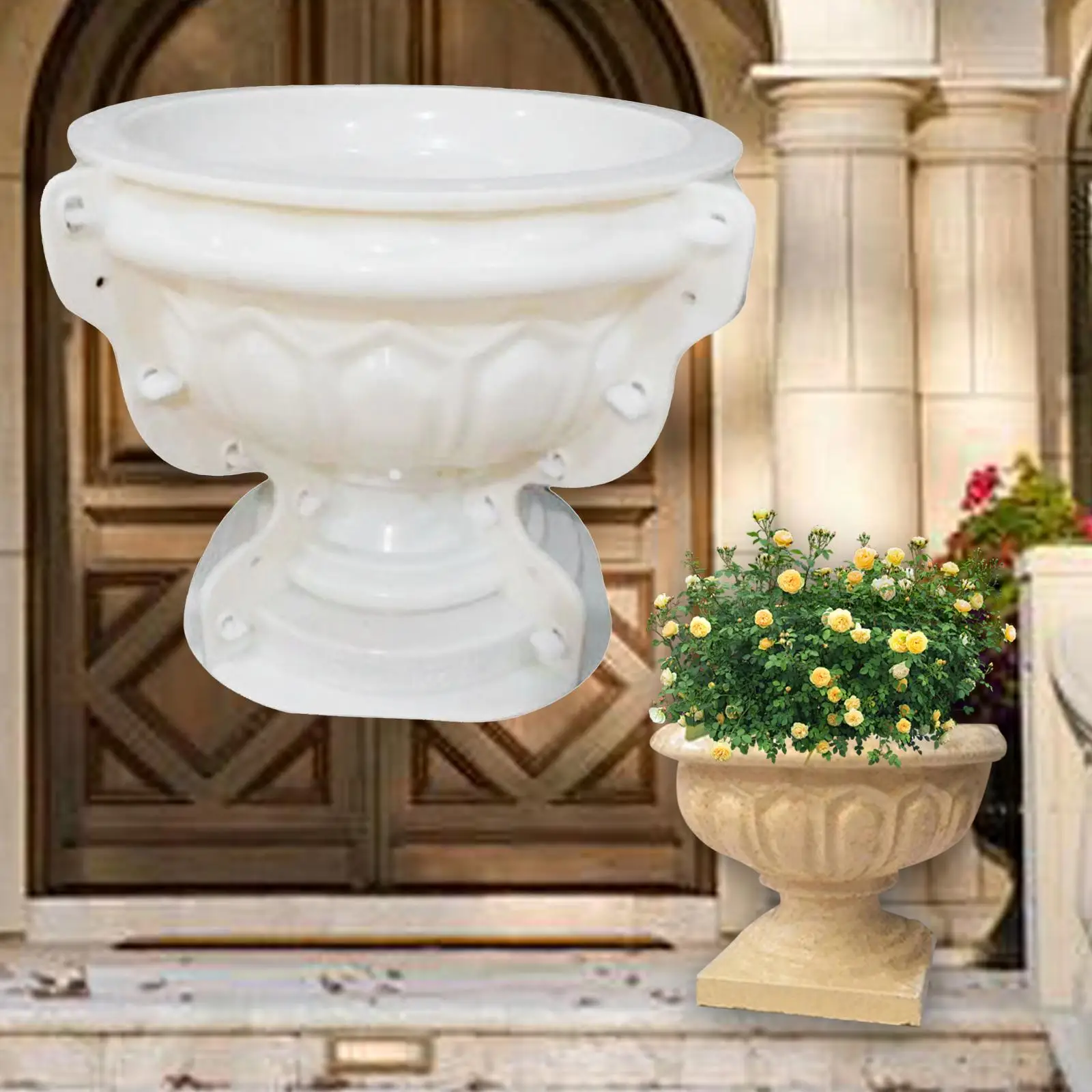 

European Flowerpot Mould Tabletop Plastic Large Concrete Mould for Planters