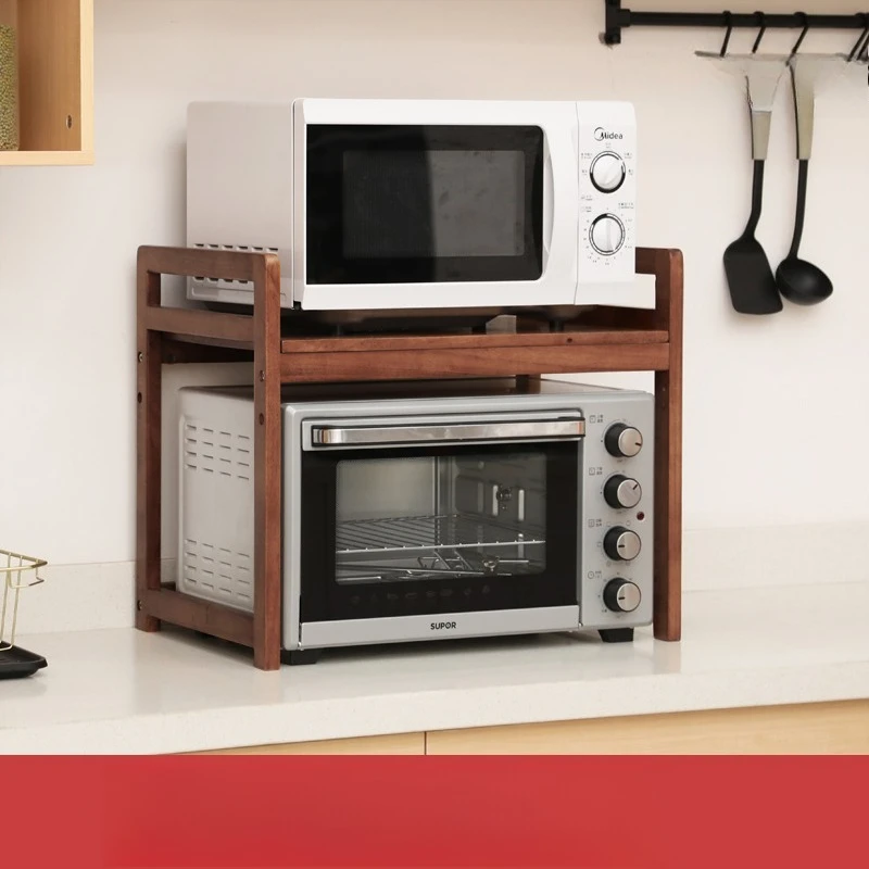 Todos los estantes de cocina de madera maciza, hornos microondas, estantes para horno, encimeras, cocinas de arroz en el segundo piso para uso doméstico.