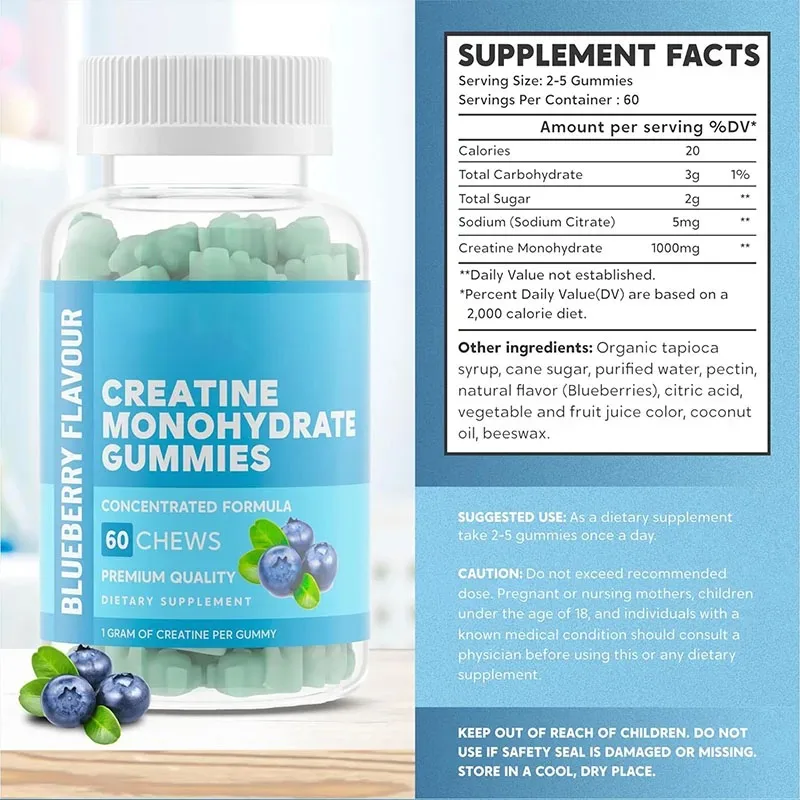 1 bottle of one water creatine gummies to improve muscle strength and promote muscle recovery health food