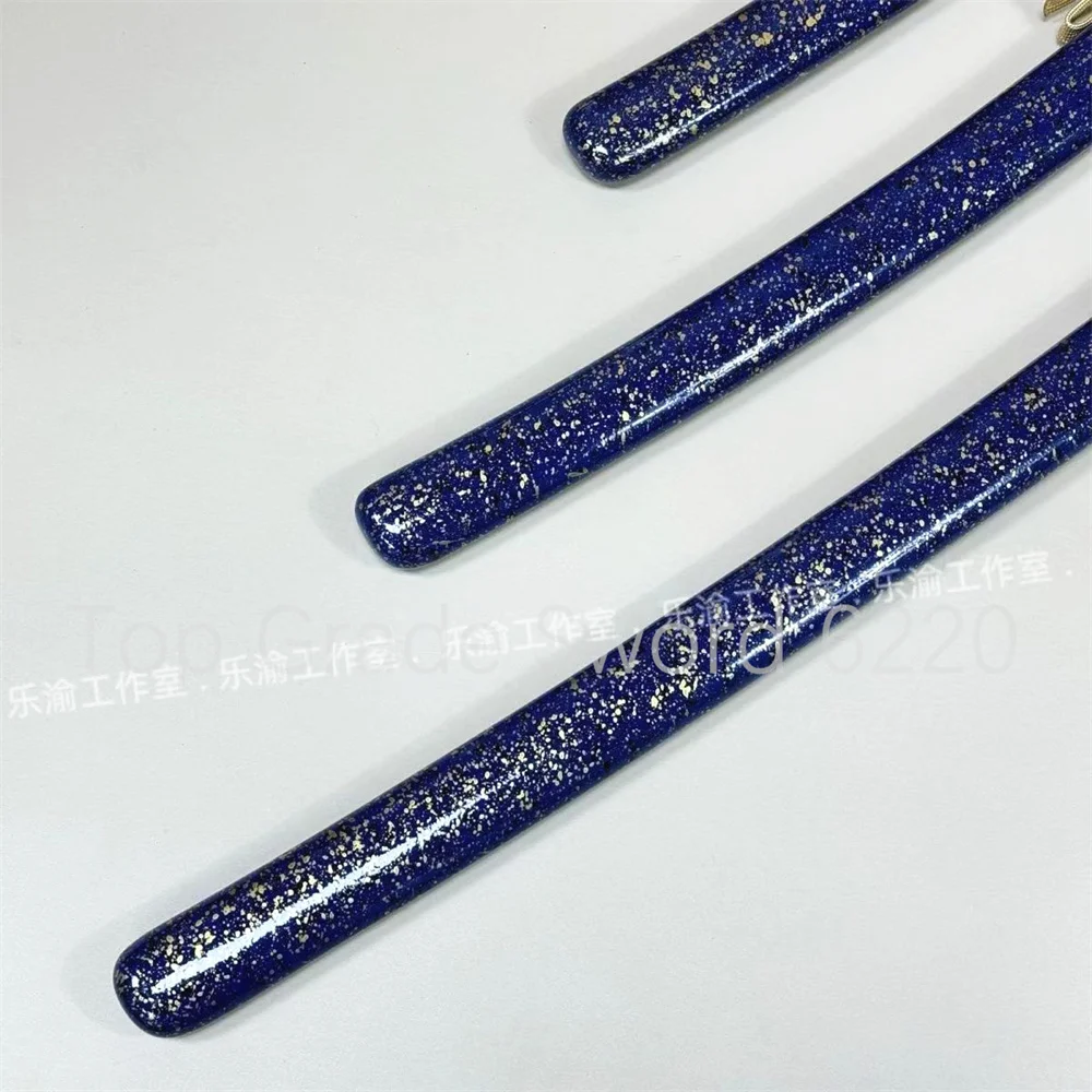 Very Exquisite Blue Sheath Wooden Saya Scabbard Glossy Lacquered For Japanese Sword Wakizashi Samurai Katana Brand New