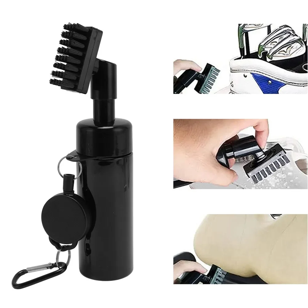 Plastic Golf Club Cleaning Brush Press-Type Water Spray Bottle with Multi-Functional Groove Cleaning Tool