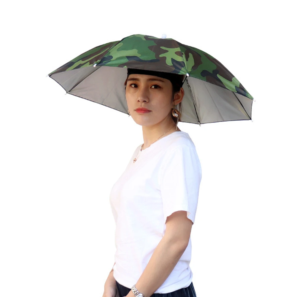 Umbrella Hat Hands Free Fishing Cap 27 Inch Diameter Foldable for Kids Men Women for Sun Rain Beach Golf Fishing Hiking