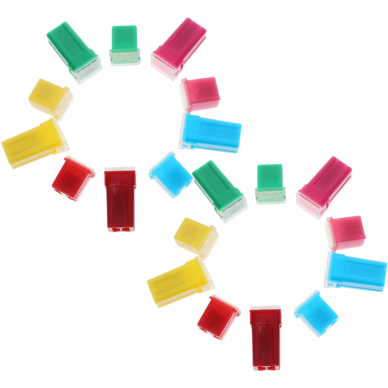 

20pcs Fuse Ribbon Plastic Box Automotive Kit 20 60A Micro Fuses Long Short Connectors Circuit Protection Easy Install