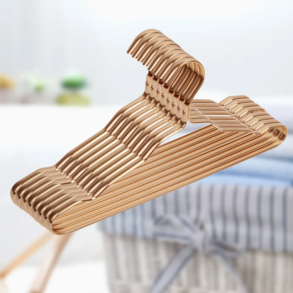

10 Pcs Clothes Hanger Foldable Drying Rack Alloy Simple Practical Aldult Stainless Steel