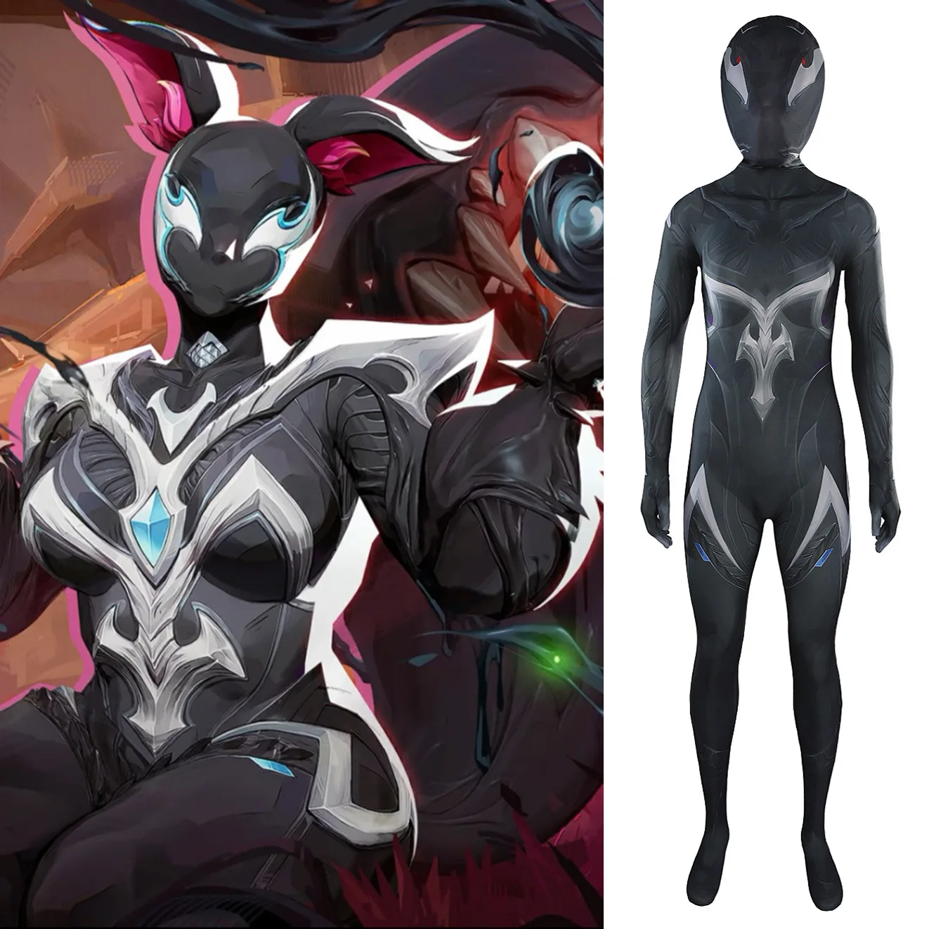 

Костюм косплея Symbiote Squirrel Girl на Хэллоуин, комбинезон Symbiote Slinger, одежда из аниме и игр для взрослых