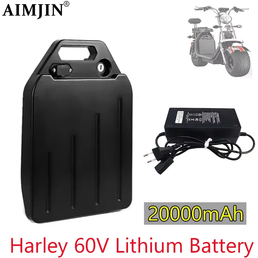 

60V 20Ah Electric vehicle lithium battery 1500W for two wheel foldable Citycoco electric scooter battery+ charger
