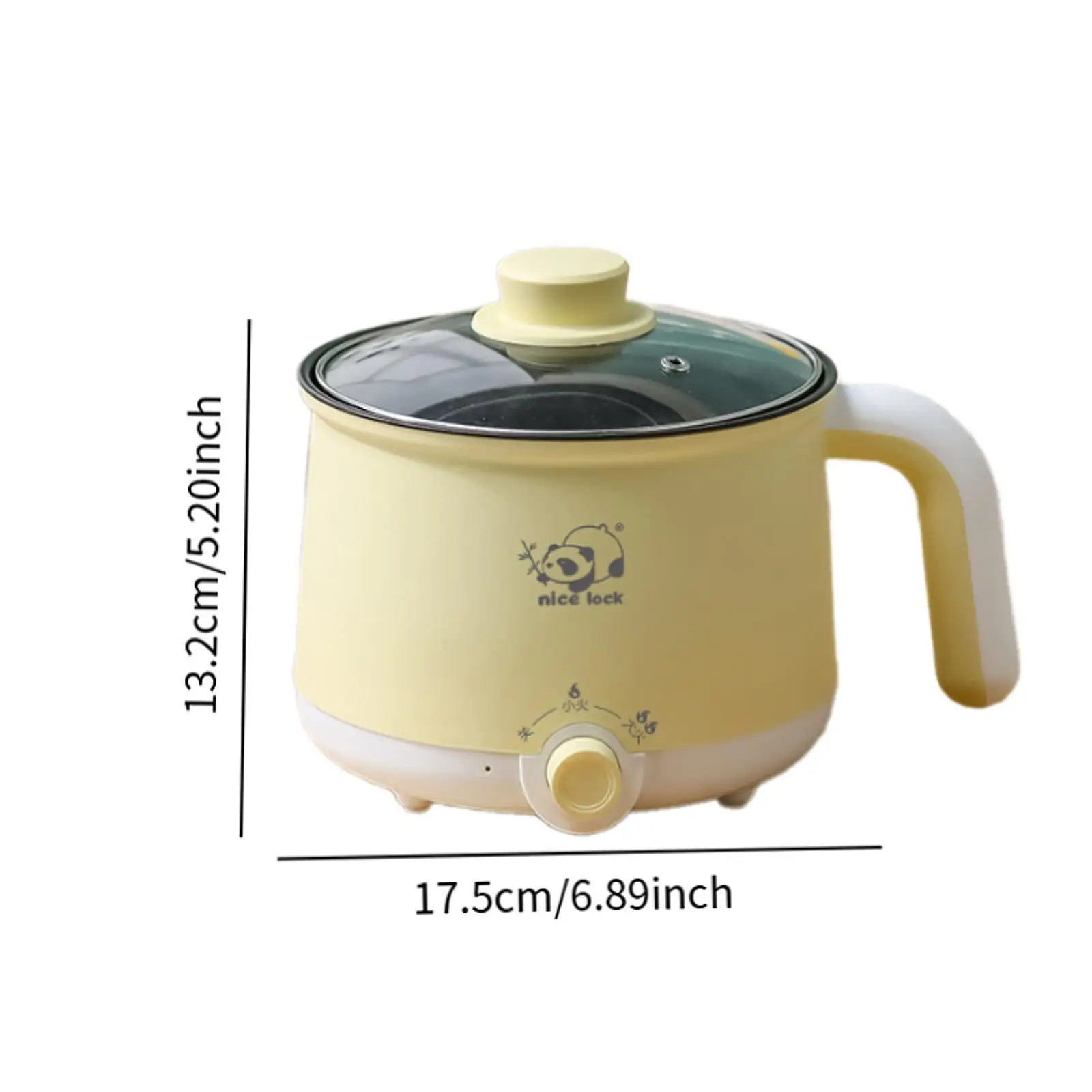 Электрическая горячая кастрюля с антипригарным покрытием, защита от сухости с ручкой, портативная многофункциональная мини-дорожная плита для яиц, супа, каши, жарки