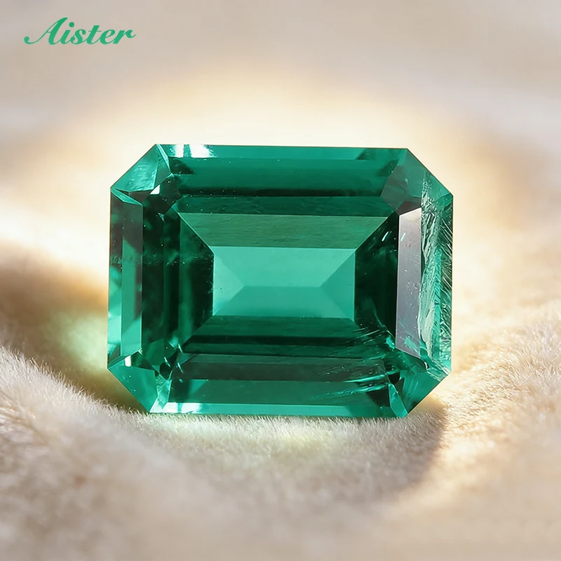 

Top Hand-cut Lab Grown Emerald Stone Colombian Emerald Gemstone Diamond Emerald Cut With AGL Certificate for Jewelry Making