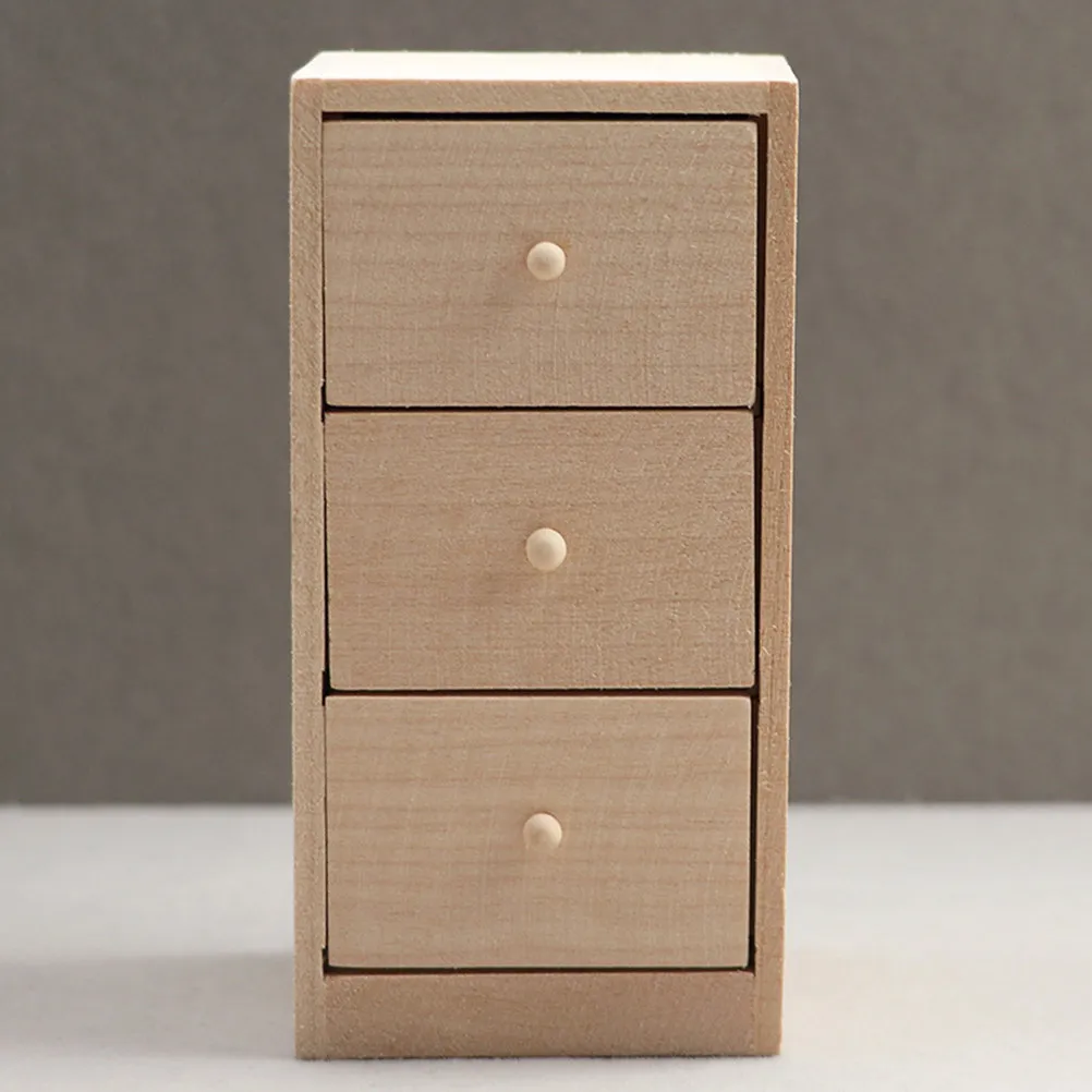 

Miniature Wooden Storage Cabinet Creative Lifelike Design Suitable for Mini Apartment Decoration Decorative Mini House Accessory