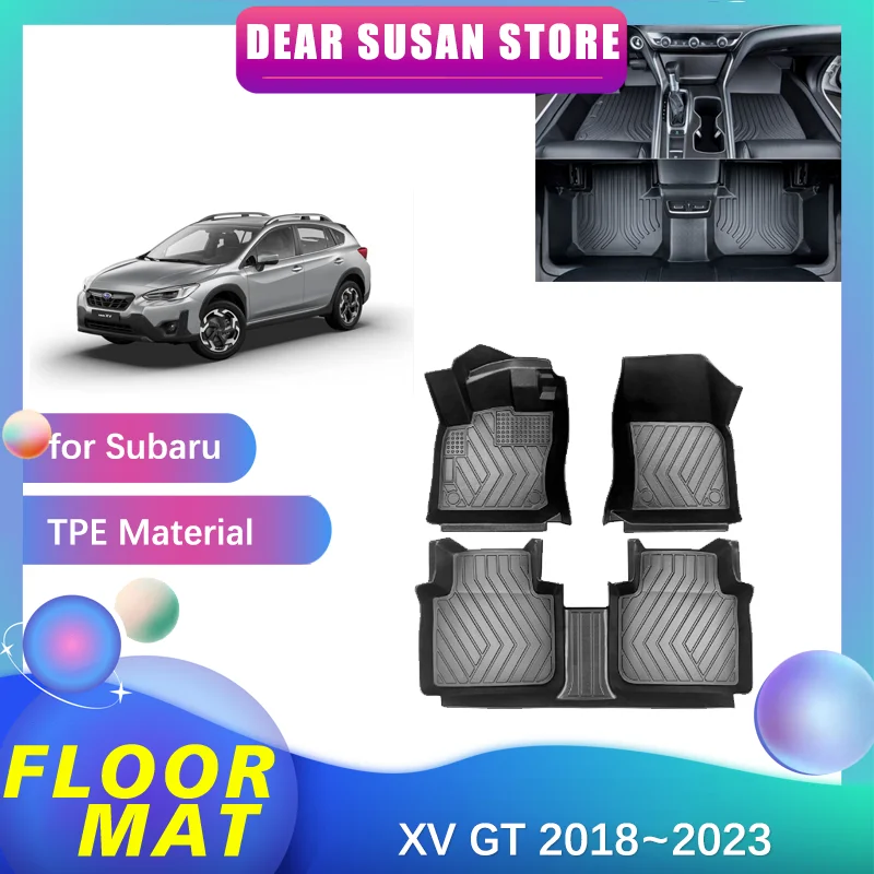 

Car Floor Mat for Subaru XV GT 2018~2023 2019 Part Tray Foot TPE Waterproof Inner Liner Carpet Pad Custom Cover Rug Accessories