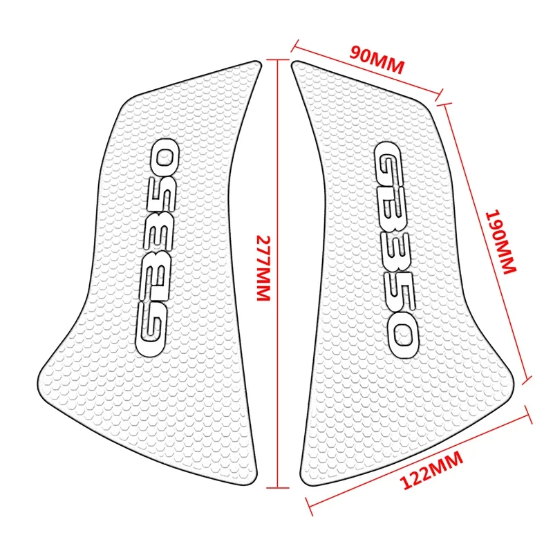 waase For Honda GB350 GB350S GB 350 S 2021 2022 2023 Tank Pad Protector Sticker Decal Gas Knee Grip Tank Traction Pad Side