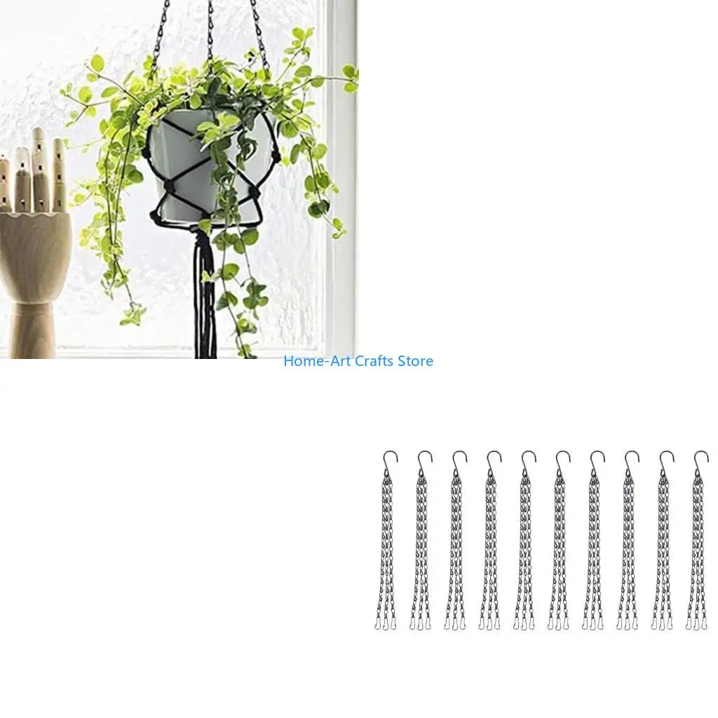 

Y3NA висящая корзина цветочная цепь гидропонная растение выращивание с 3 крючками украшение