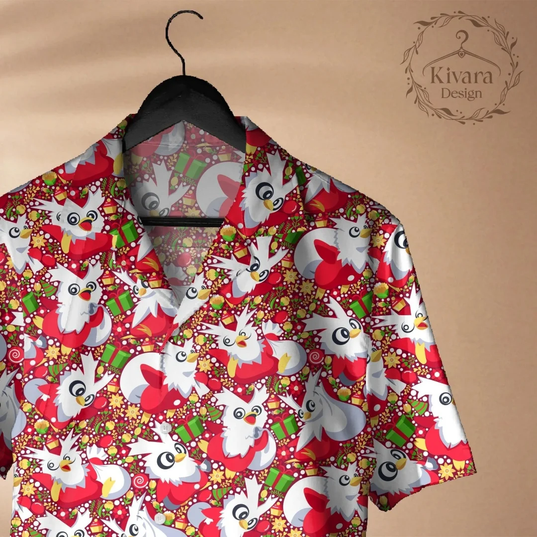 Delibirds Hawaiian Shirt Pokémon Anime Quagsire graphic T-shirt Summer Sports Men's T-Shirt Kid's Clothing Tee Y2k Woman ﻿ - view 5