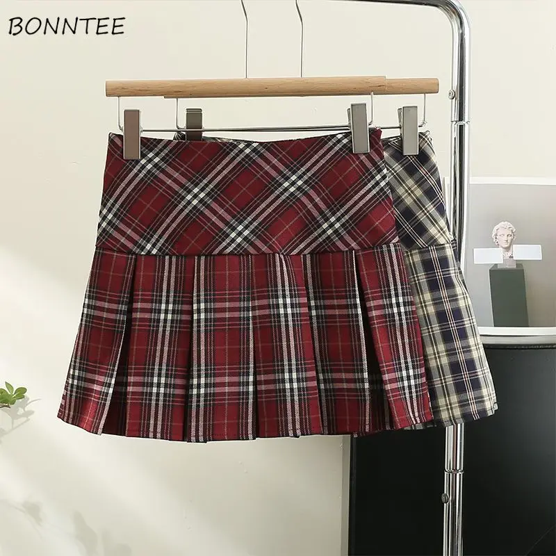 

Y2k Plaid Skirts Women Hotsweet Pleated Design Summer Chic High Waist Harajuku Students American Vintage Streetwear New Hot Girl