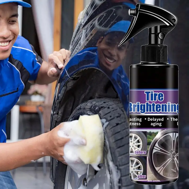 Tire Coating & Dressing 100ml Satin Tire Coating UV Protection Coating Agent Long-Lasting Shine Repels Dirt/Water Coating Agent