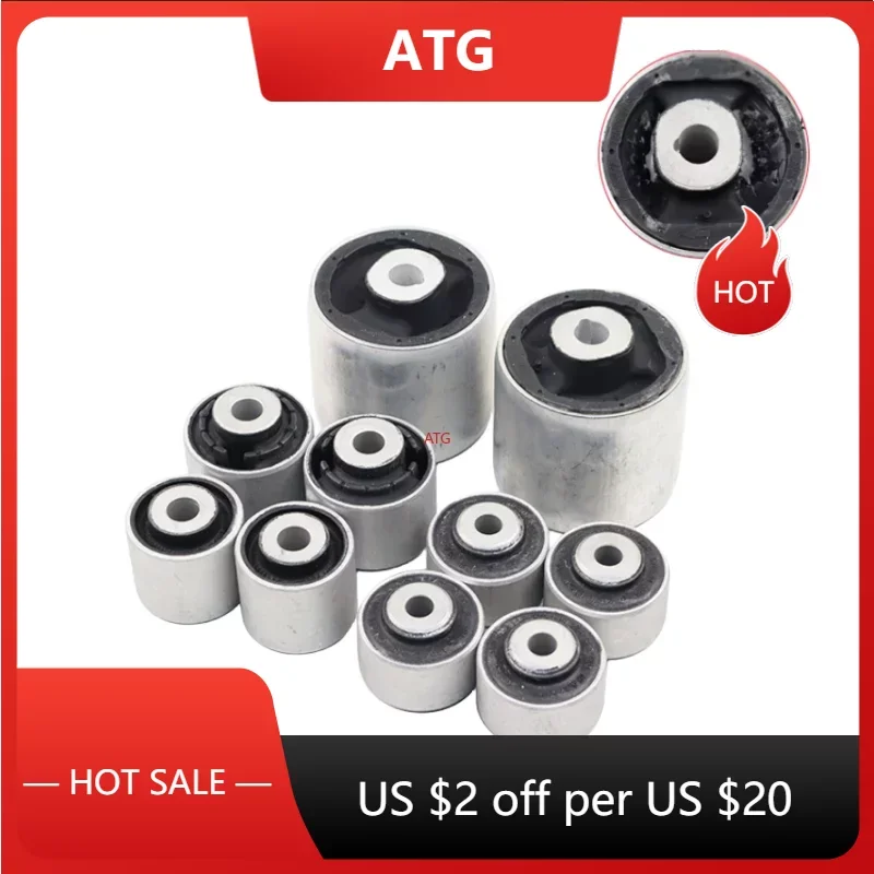 1 set of 10 front up and down swing control arm bushing kit For Audi A4L A6L Q5 A5 up and down swing arm glue