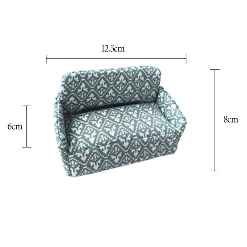 Dollhouse Sofa Micro Scene Handmade Assembly DIY Model Miniature Furniture Playing House Landscape Dolls Accessory
