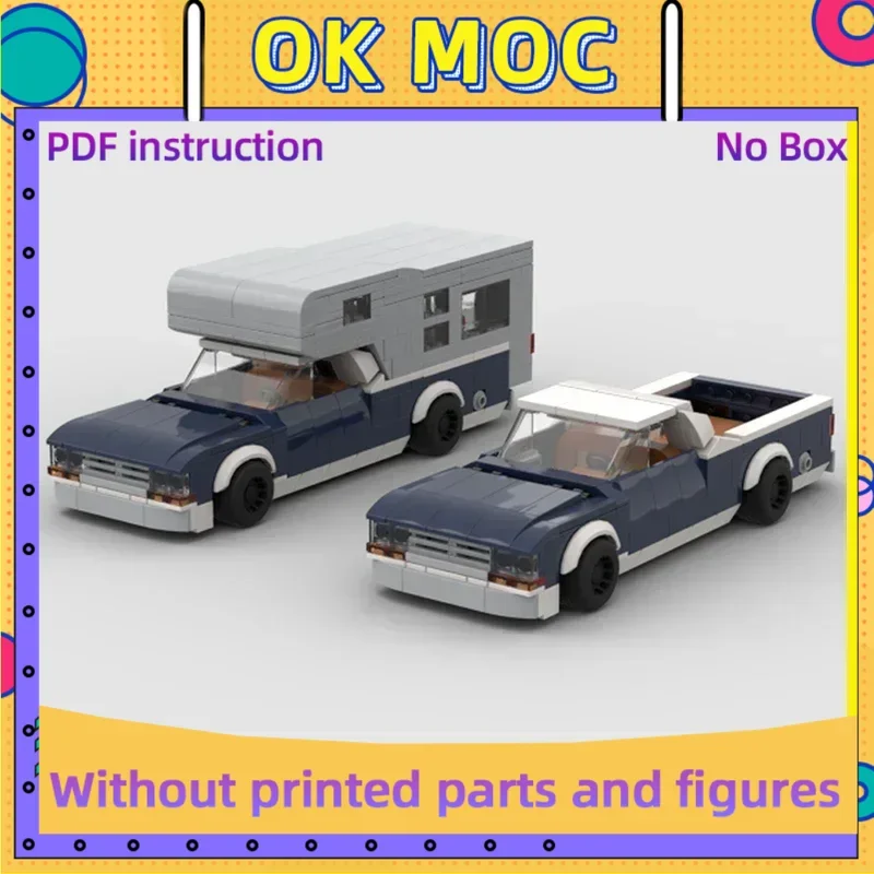 

Модель городской автомобиль Moc, строительные кирпичи, 1982, классический кемпинг, автомобиль, технология, модульные блоки, подарки, рождественские игрушки, наборы «сделай сам», сборка